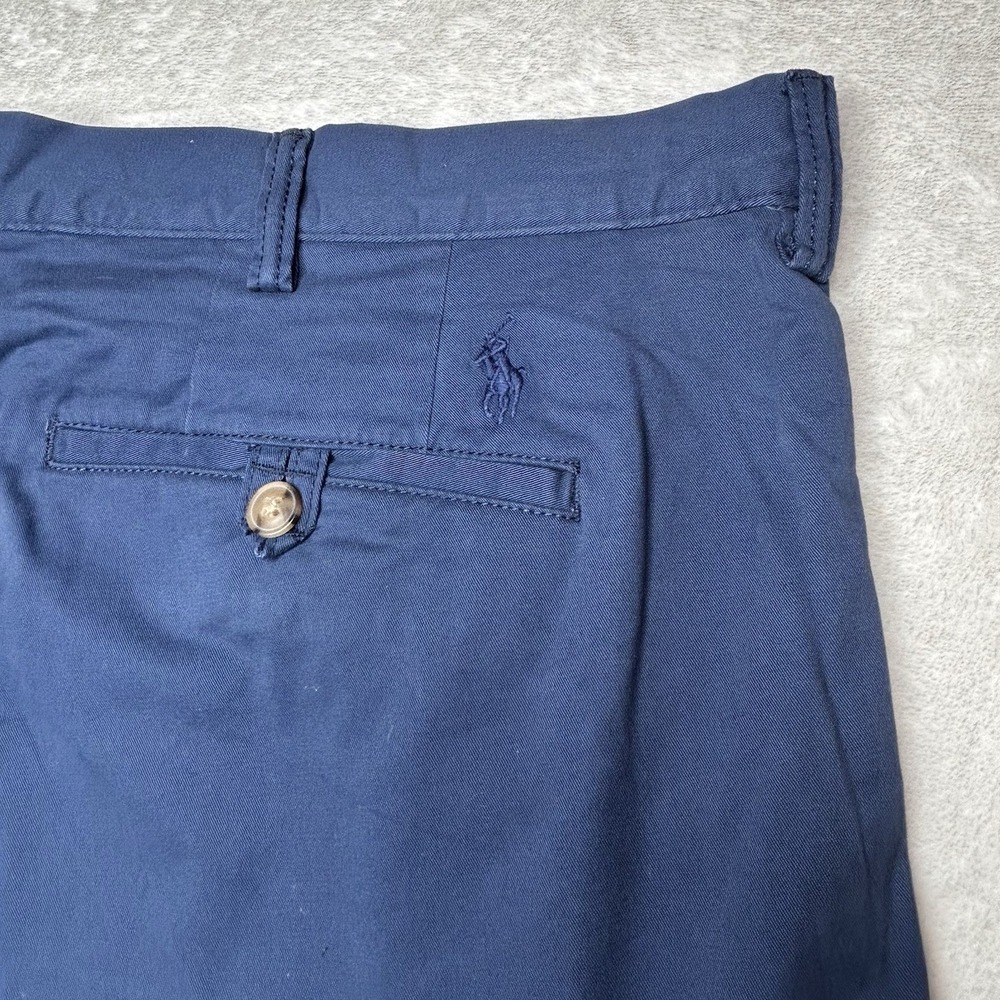 Polo Ralph Lauren Stretch Classic Fit Chino Mens 42 Blue Flat Front Shorts